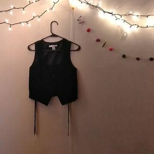 Limited black crop vest
